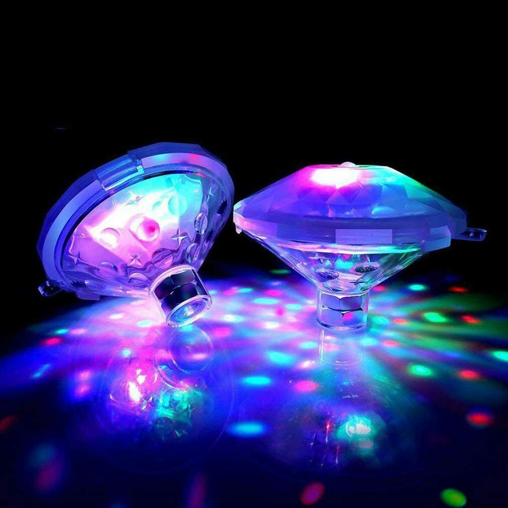 8 Pattern Modes RGB Underwater Light Floating Swimming Pool Lights Led Disco Aquarium Glow Light For Shower Pool Pond Bathroom