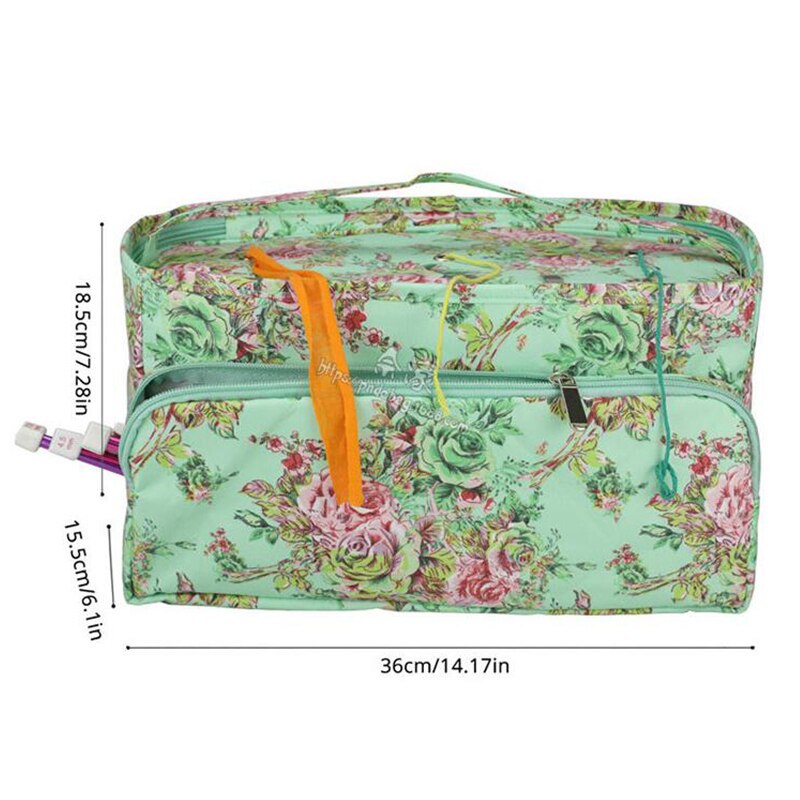 Diy Wol Haaknaald Tool Accessoires Opbergtas Breien Naalden Naaigaren Garen Oxford Doek Printen Organizer Houder