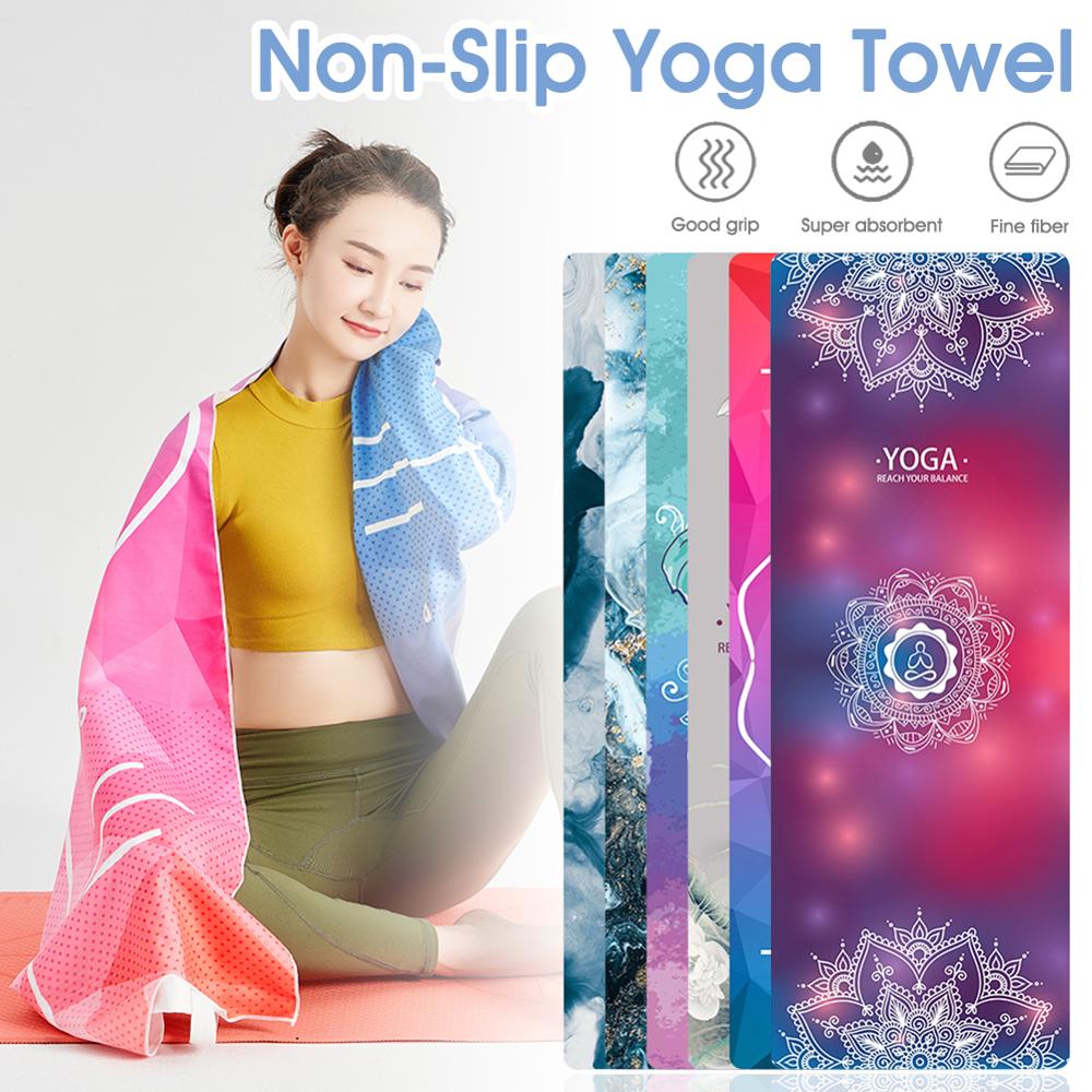 Yoga Handdoek (65X188Cm) Absorberend Antislip Yoga Mat Handdoek