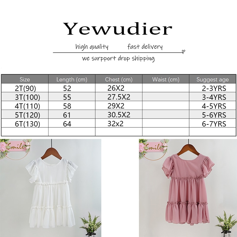 Summer Girls Dress Chiffon Draped Princess Children Kids Dresses For Girls Vestidos De Verano White Black Sukienki 2-6yrs