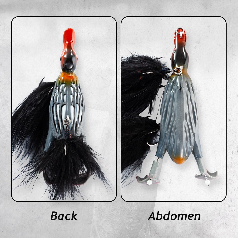 105mm 28g Floating 3D Suicide Duck Fishing Lures for Bass Pike Topwater Popper Lifelike Bait Whopper Wobblers Pesca JT9416
