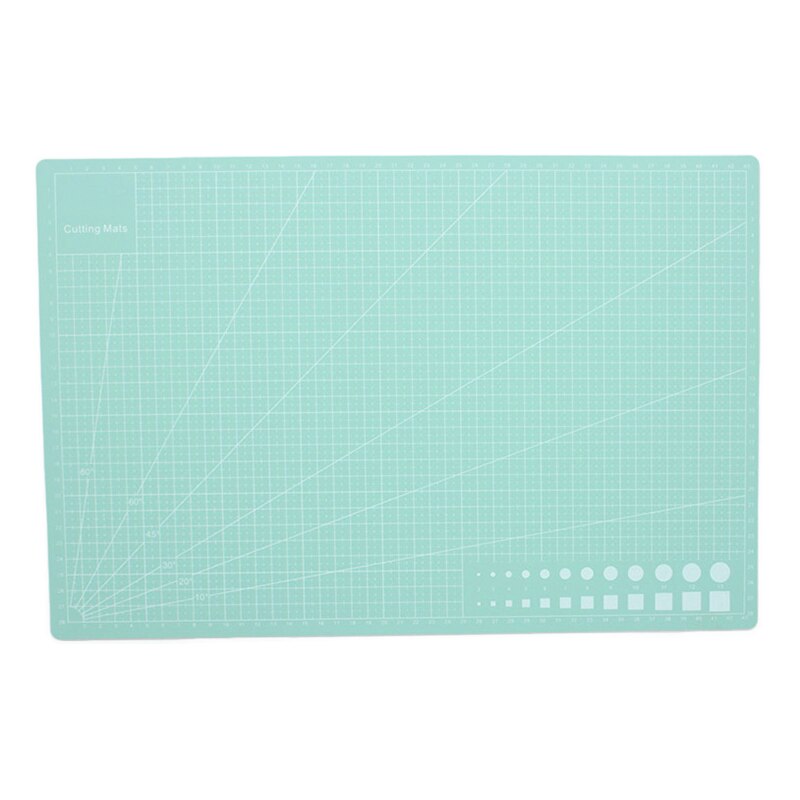 45x30cm Self Healing Cutting Mat Double Sided Durable Non-Slip Cutting Mat for Scrapbooking Quilting Crafts Projects JAN: mint green