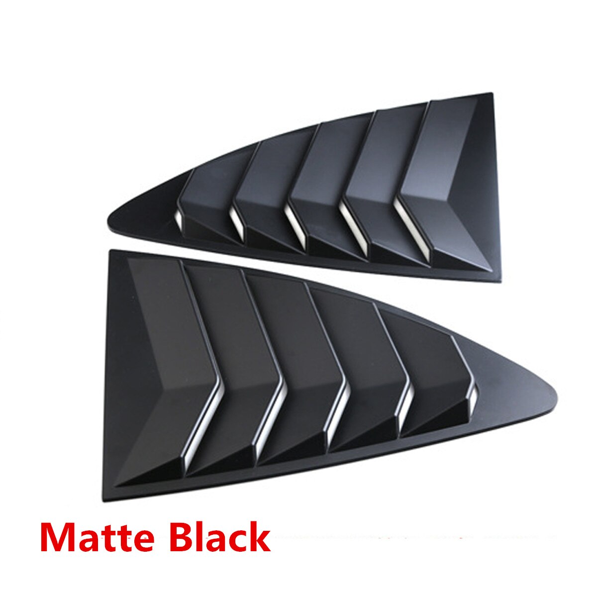 Ett par bil bakfönster jalusi täckpanel jalusi kvarts fönster lameller för bilar för subaru brz för toyota scion frs: Matte svart