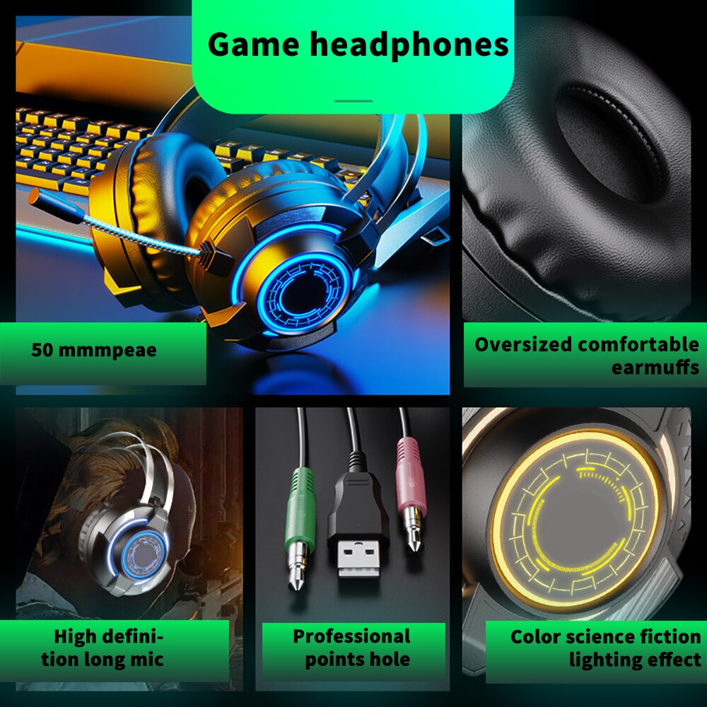 Teclado para videojuegos, ratón con luz de fondo con cable, sensación mecánica, Kit de Gamer silencioso de 3200DPI, juego de ratón para juegos para PC y portátil
