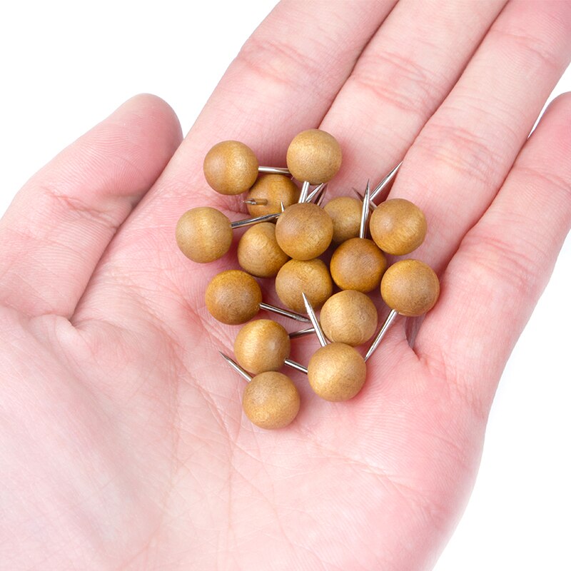 10/20 Pcs Box Container Thuis Craft Kantoor Houten Punaise Foto Muur Kurk Boord Decoratieve Kaart Push Pin Tekening Nail