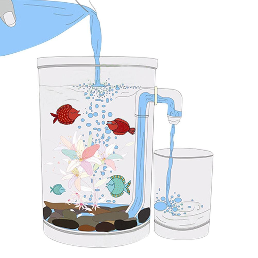 Self Cleaning Plastic Fish Tank Desktop Aquarium Betta Fishbowl for Office Home Decor Pet Accessories Tool
