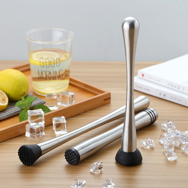 DIY Bar Tools Stainless Steel Crush Stick Tamper Mojito Wine Mixing Stick Cocktail Muddler Shaker Crushing Hammer Fruit Muddler