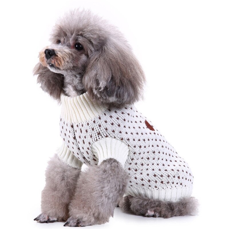 Imixlot Haustier Kleidung Streifen Hohe Kragen zur Seite fahren Herbst Winter warm Hund Kleidung für Kleine Katze Hund Haustiere Tiere: C / L