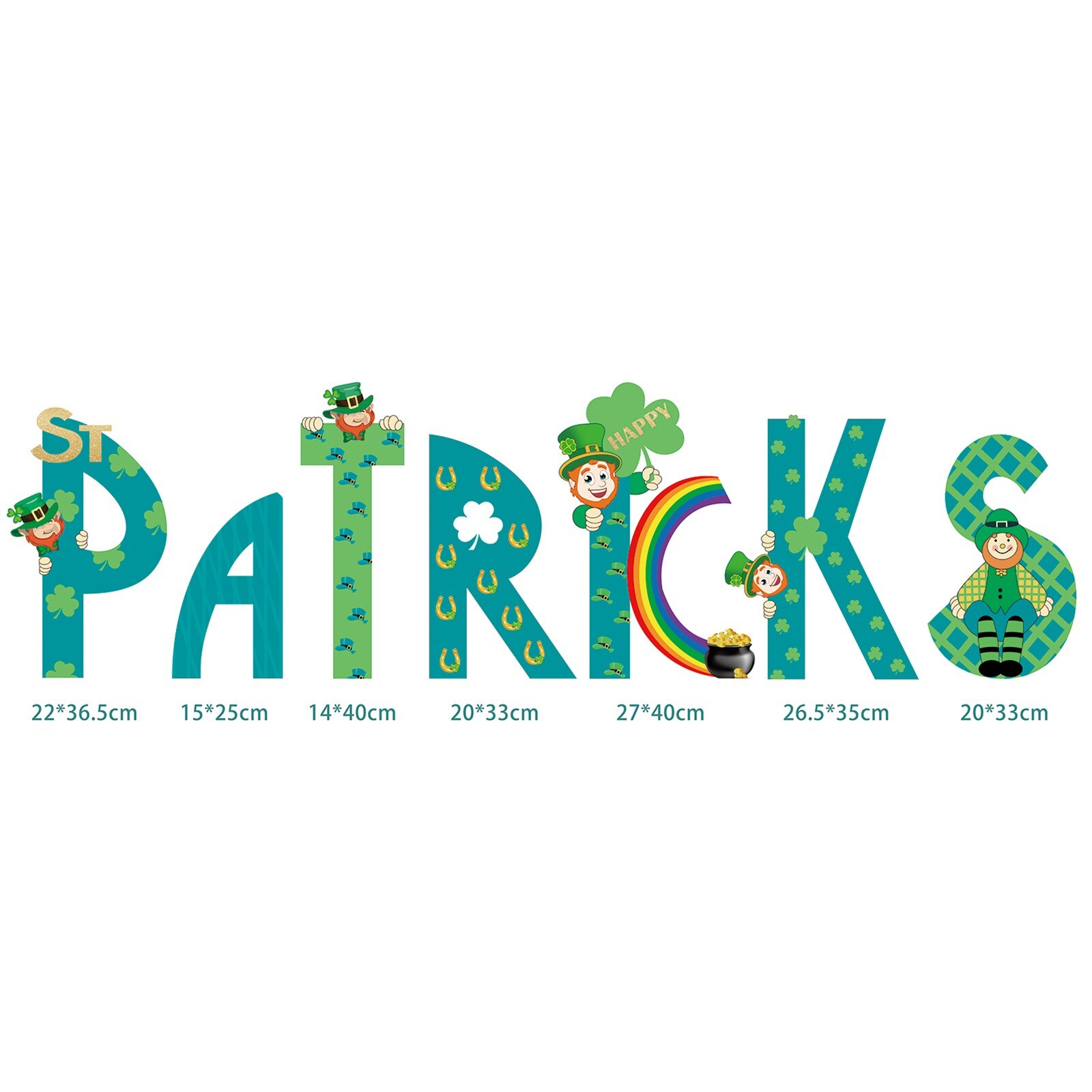 7Pc St. Patrick Dag Decoraties Outdoor Tuin Gazon Yard Teken Met Stakes Home Yard Teken Met Stapel Outdoor gazon Decoratie