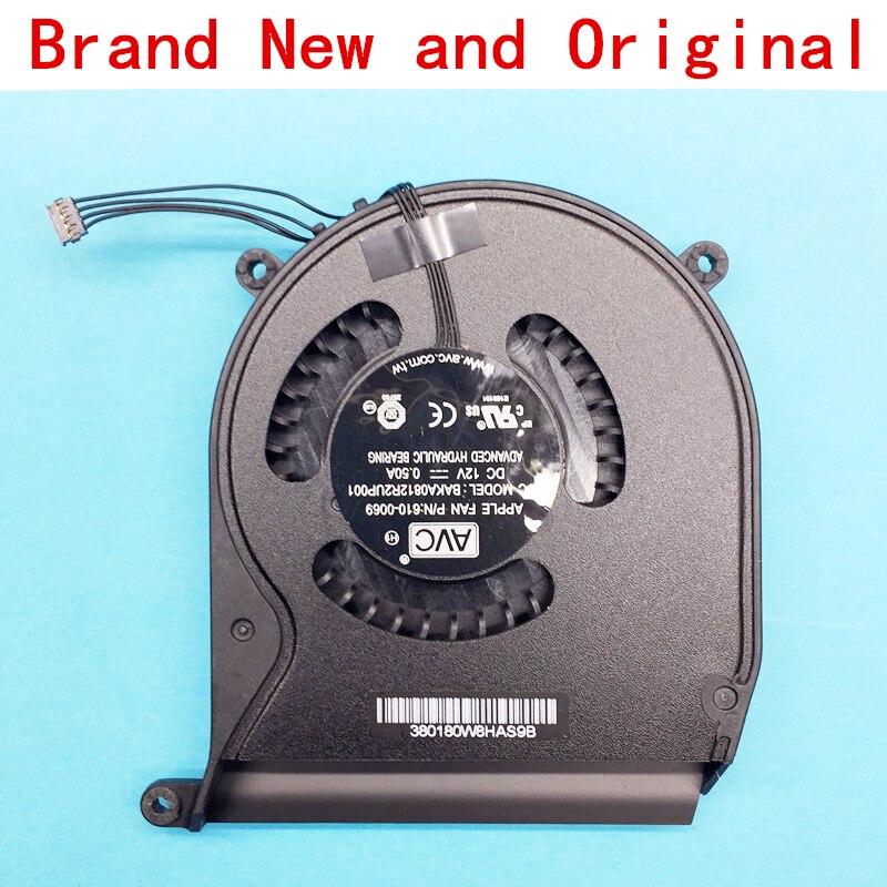 Pre apple macbook mac mini  a1347 emc 2442 mid  mc270 mc438 mc815 mc816 610-0069 baka 0812 r 2 up 001 cpu chladiaci ventilátor chladič