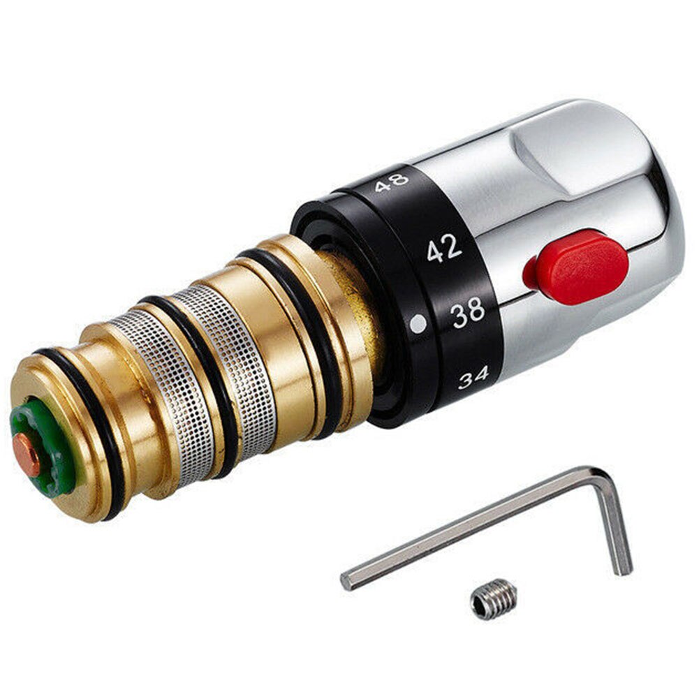 Brass Thermostatic Mixing Valve Temperature Control Ceramic Valve For Solar Water Heater Valve Parts Ceramic Cartridge Shower