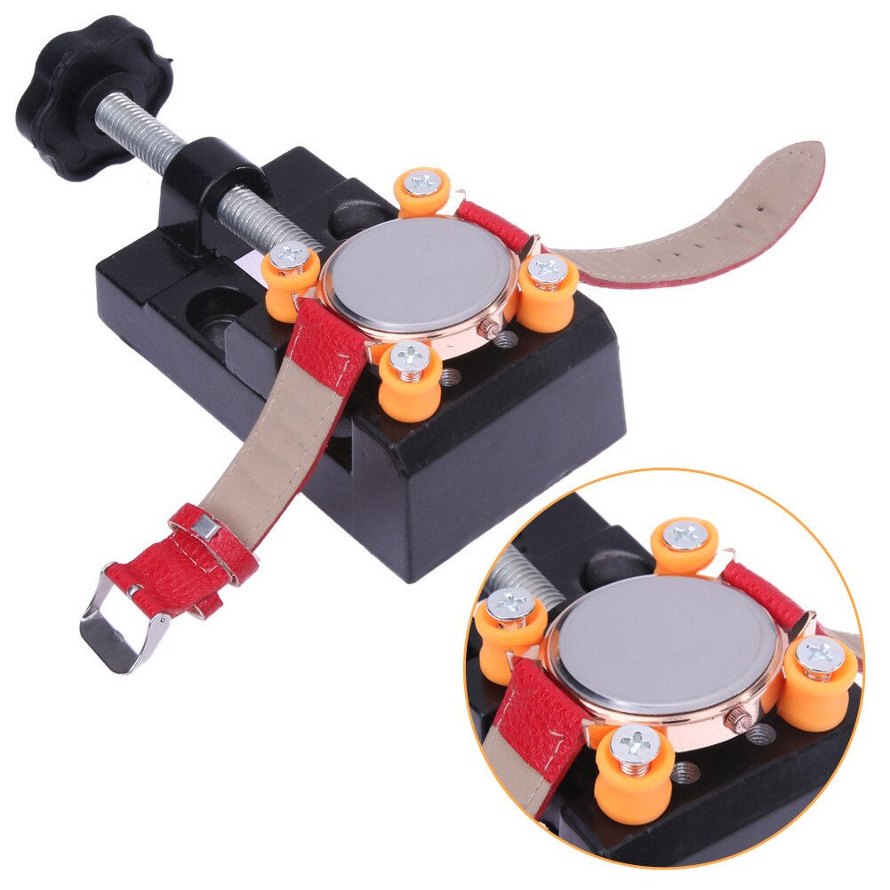 Adjustable Watch Tools Table Bench Watch Repair Tool Kit Aluminium Alloy Clock Nutcracker Watch Hands: Default Title