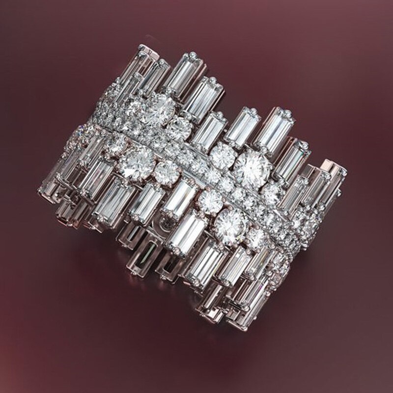Luksus uregelmessig pinneform ringetone til kvinner mikro kubikk zirconia bryllup forlovelsesring trendy smykker bijoux