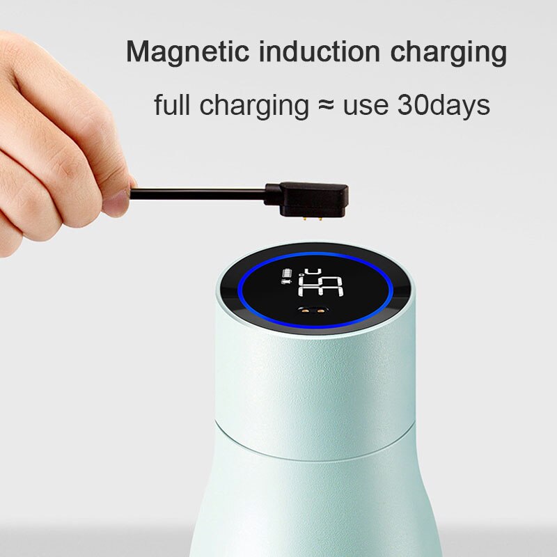 Bouteille Thermos en acier inoxydable de 400ml, Rechargeable par USB, avec affichage de la température, flacon à café sous vide, bouteille d&#39;eau, high-tech