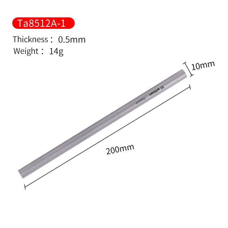 Tiartisan Kitchen Accessorie Titanium Straw Eco Friendly Metal Drinking Straw Reusable Straws: Ta8512A-1