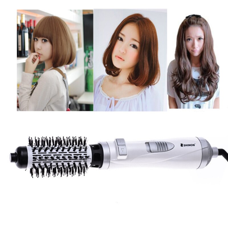 Chjpro – brosse sèche-cheveux électrique professionnelle, 900W, 360 rotations, 220V, peigne, lisseur