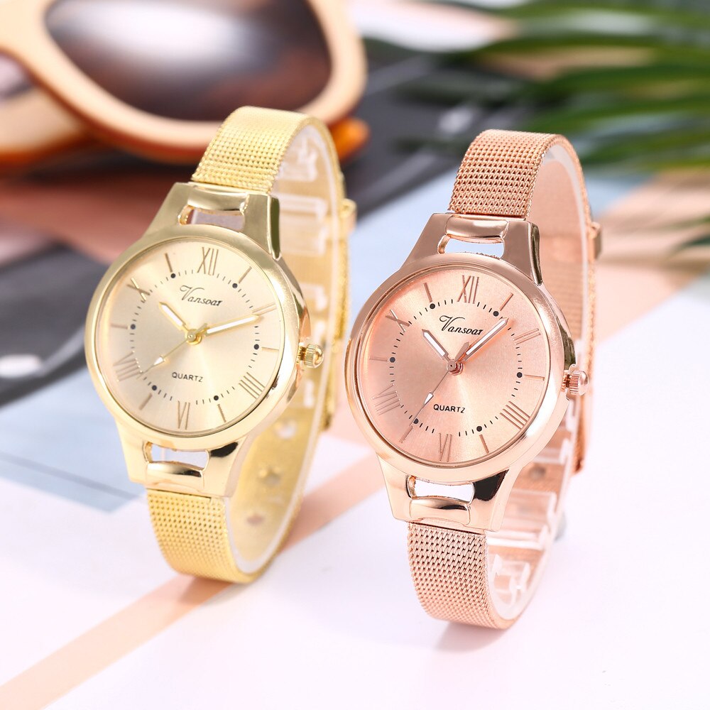 Quartz Horloge Dames Klok Luxe Roestvrij Stalen Band Band Horloge Analoog Casual Business Polshorloge Reloj Mujer