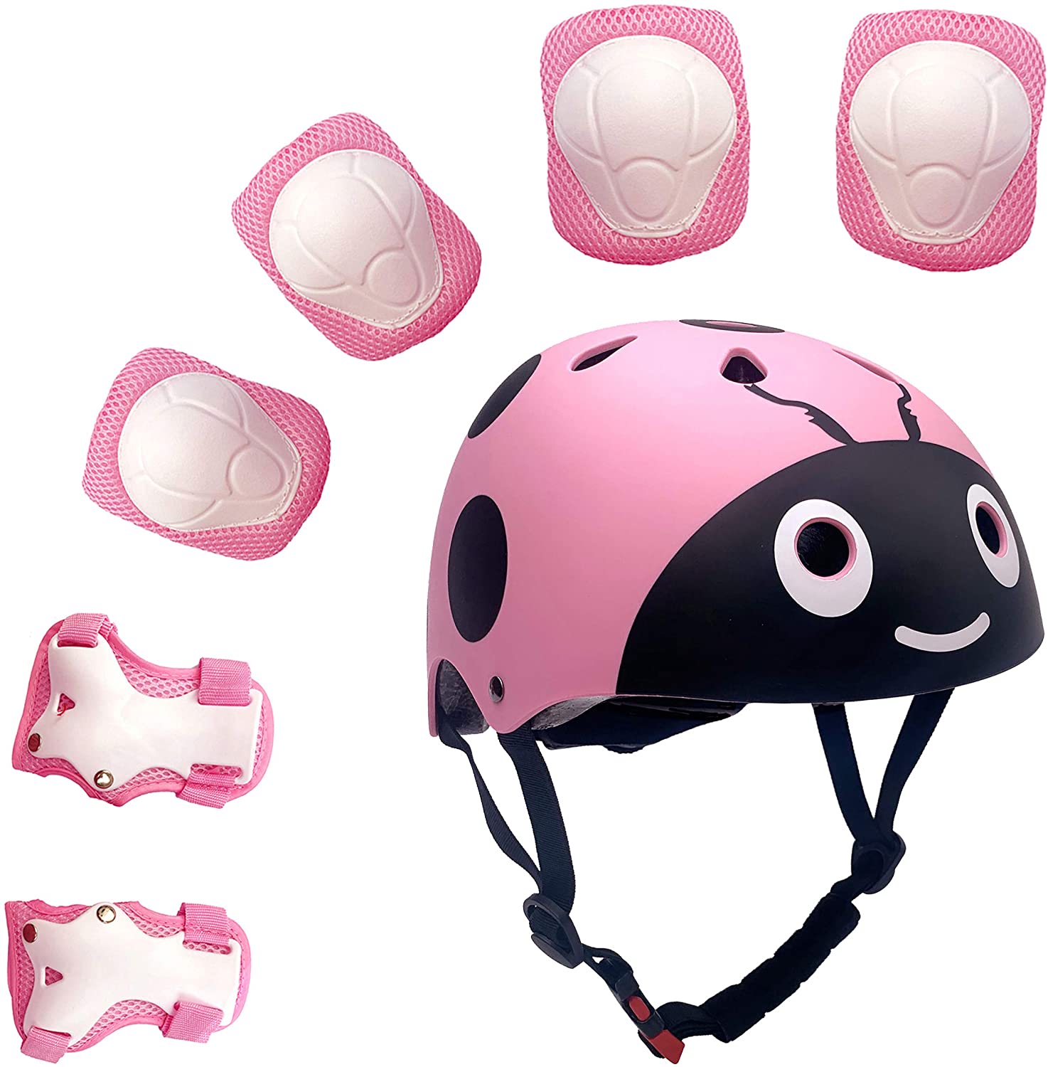 Outdoor Sports Protective Gear Set Boys Girls Cycling Helmet Safety Pads Set [Knee&Elbow Pads and Wrist Guards] for Roller Scoot