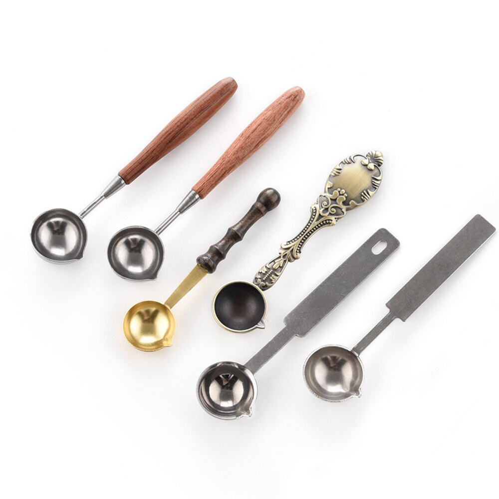 Anti Zegellak Lepel Houten Handvat Retro Wax Stempelen Lepels Uitnodigingskaarten Decoratieve Postzegels Craft