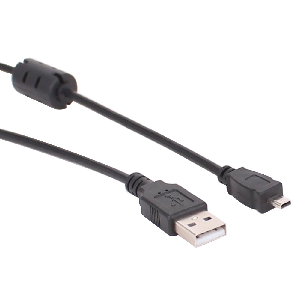 2 stk kontakt ledning 1.5m dataoverføringe svart erstatning ladekabel usb strøm til nikon coolpix  l110 l21 l22 s3000 kamera