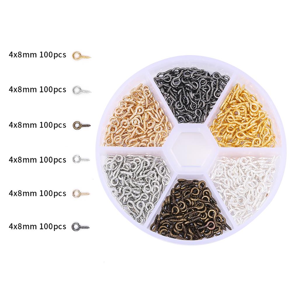 Mix Box Kits Alloy Chain Earring Hooks Head Pins Jump Rings Lobster Clasp For DIY Jewelry Findings Set Making Earrings Supplies: BDH149-01MX