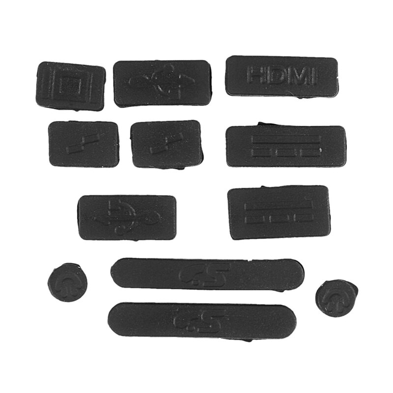 AU42 -24 pièces couvercle de prise USB Anti-poussière Silicone pour Pro 13 pouces 15 pouces Air 11 pouces noir et blanc