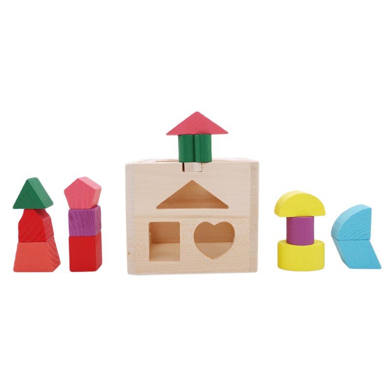 Infant Kids Early Educational Geometry Digital House Toy Children Building Block Shape Matching Puzzle Toy Hole Intelligence Box