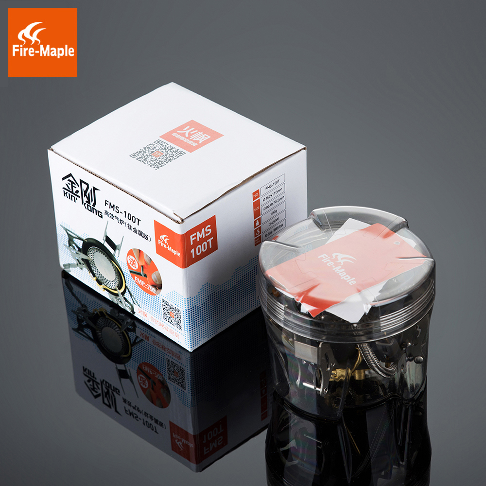 Fire Maple Titanium Gas Burners Camping Equipment Ultralight Foldable Burners FMS-100T Split Gas Stove Outdoor Camping Stoves