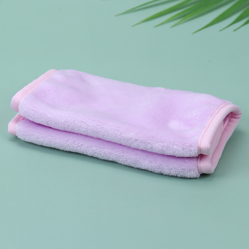 Flicka mjuk återanvändbar ansiktsrengöring mikrofiber handduk smink ta bort pad trasa ansikte skönhetsverktyg badhandduk produkt: Lila