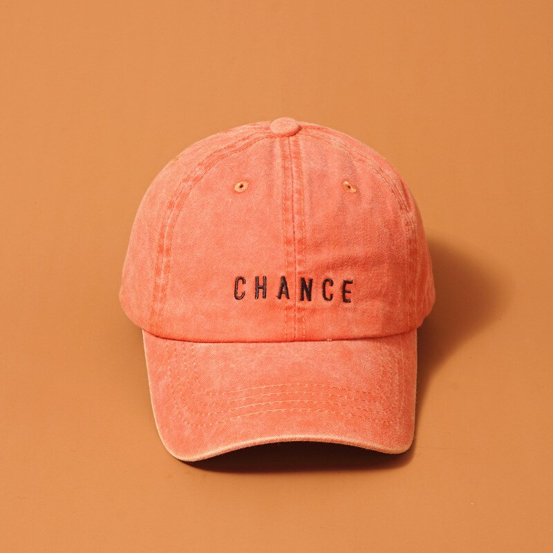 Cap Voor Vrouwen Retro Denim Gewassen Baseball Cap Koreaanse Paar Wilde Brief Borduurwerk Soft Top Cap Mannen: orange