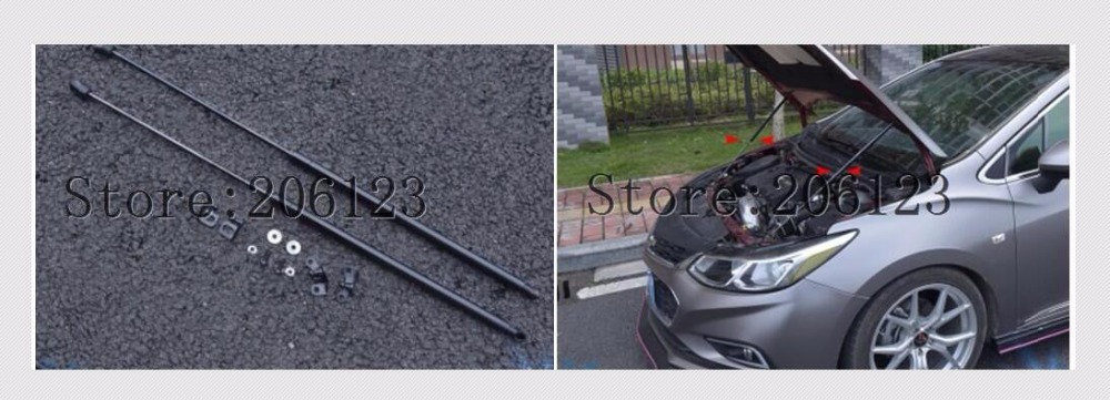 Til chevrolet cruze tilbehør bil motorhjelm motorhjelm gas støddæmper løfte støtte bil styling