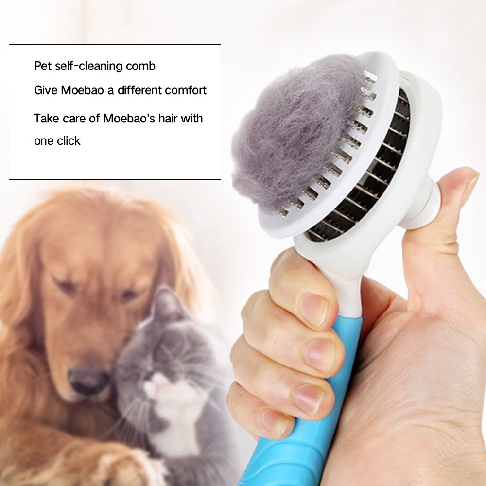 Pet Katten Honden Ontharing Kammen Cleaning Flea Kam Voor Honden Grooming Toll Automatische Haar Borstel Trimmer Fur Remover