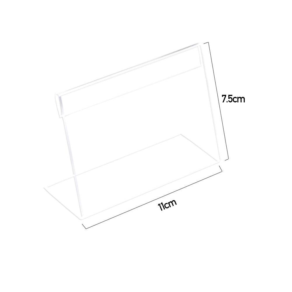 1PC Acrylic Clear Plastic Desk Sign Label Frame Price Tag Display Paper Card Holders Acrylic Label Holder Stand Frame