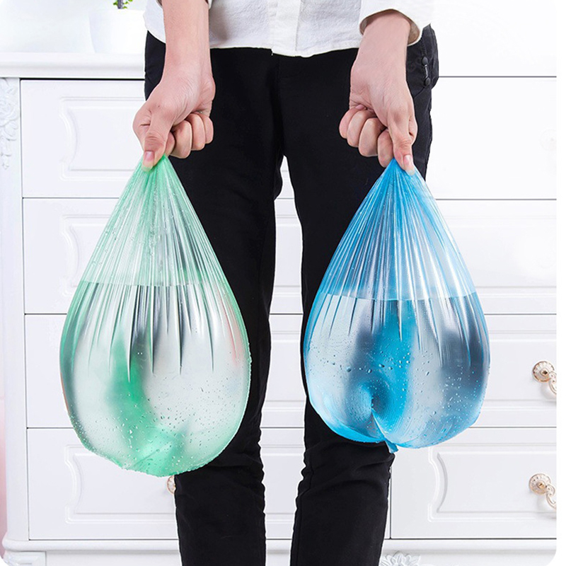 Thickened Trash Pouch Household Disposable Garbage Trash Bags Kitchen Storage Garbage Bags Black Plastic Waste Bag for Bathroom