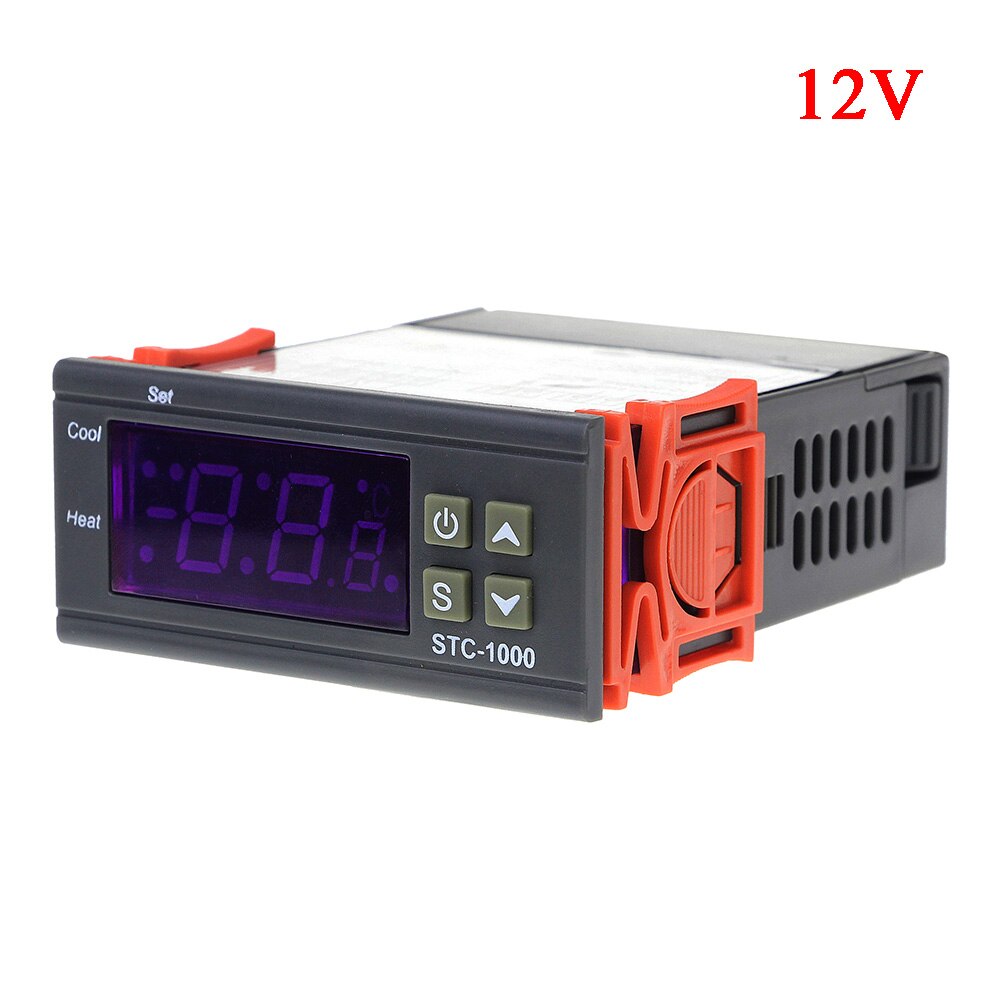 LED Digital Temperature Controller STC-1000 12V 12V 24V 220V Thermostat Thermostat and Heater Cooler Control: 12V