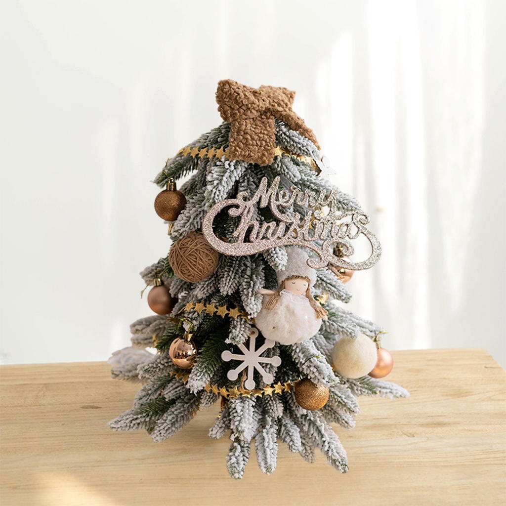 Nordic Style 16" Tall Christmas Tree Desktop Home Fireplace Kitchen Centerpiece Festival Party Landscape Xmas Trees Decors
