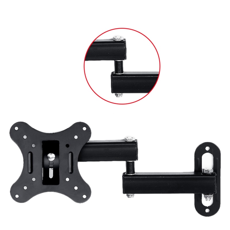 14 Inch-26 Inch Retractable TV Wall Mount Bracket Loading 10Kg Full Motion Bracket Mount for Flat Screen Up To 100X100Mm