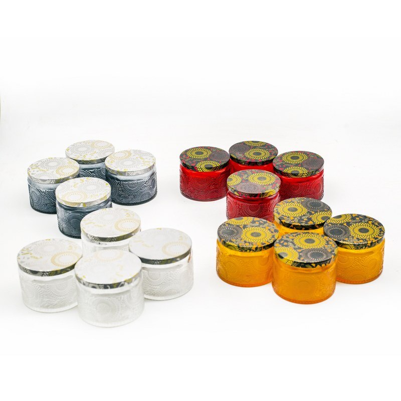 4Pcs Glas Container Potten Voor Kaarsen Maken Materiaal Lege Kaars Jar Kit Kleurrijke Kaars Maken Levert Accessoires