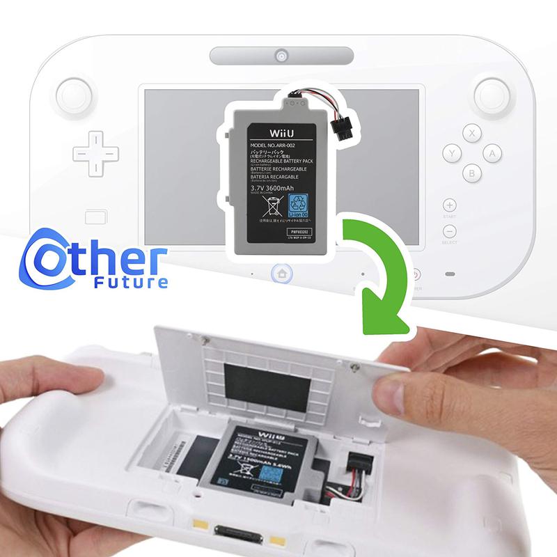 Para Wii U GamePad 3600 mAh reemplazo de Pack de batería recargable
