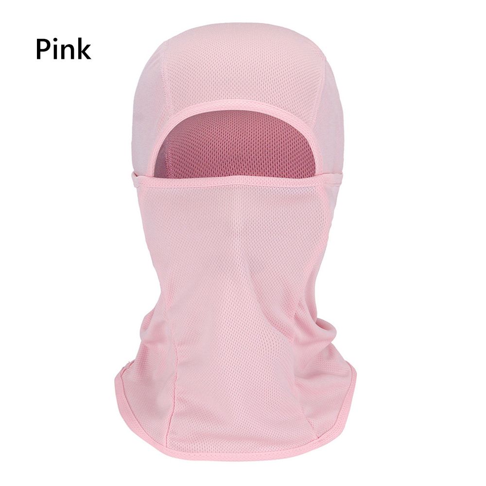 Cagoule respirante anti-poussière pour moto, cagoule de Protection solaire UV: Pink