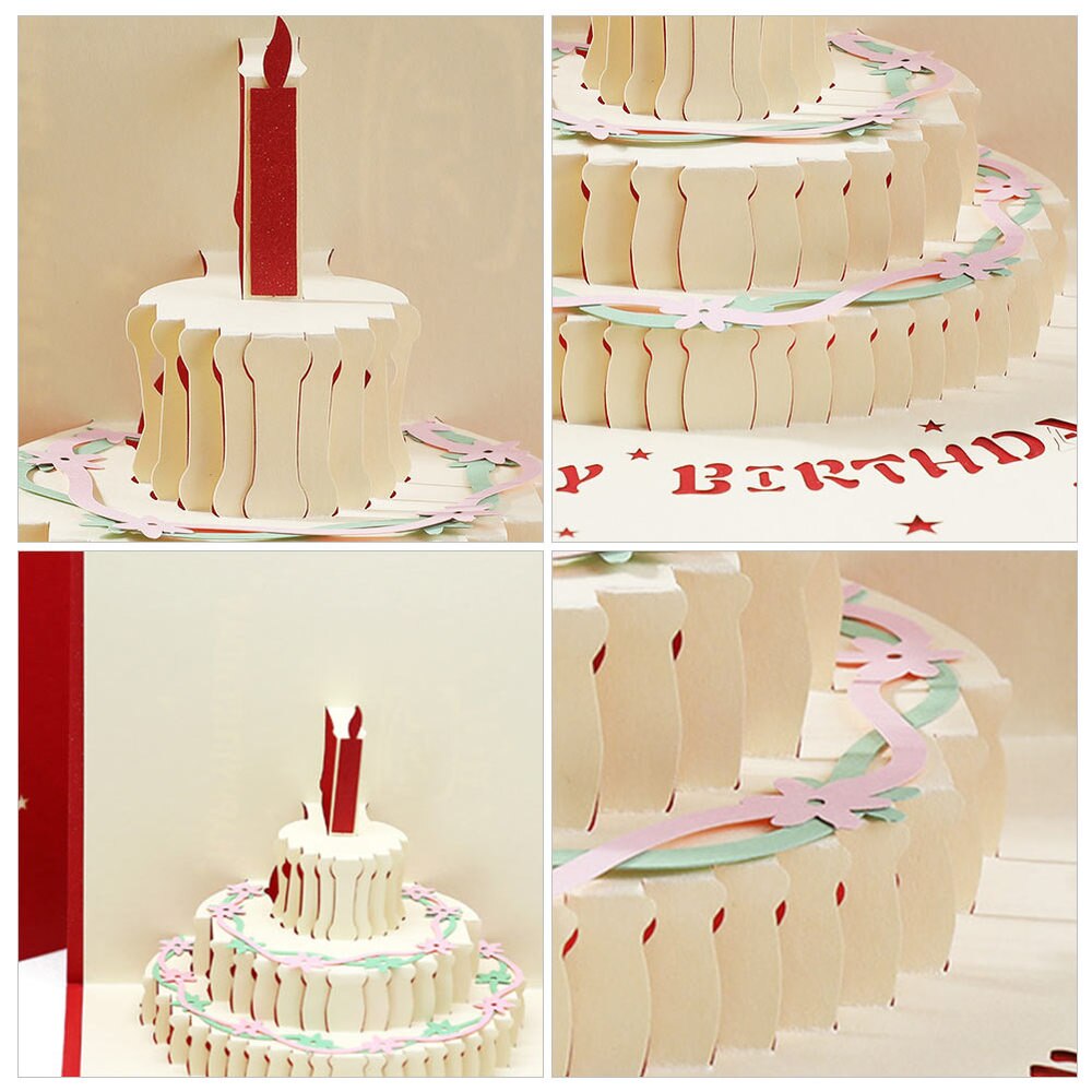 2pcs 3d Birthday Cake Greeting Cards Handmade Birt Vicedeal 2pcs 3d Birthday Cake Greeting Cards Handmade Birt Vicedeal