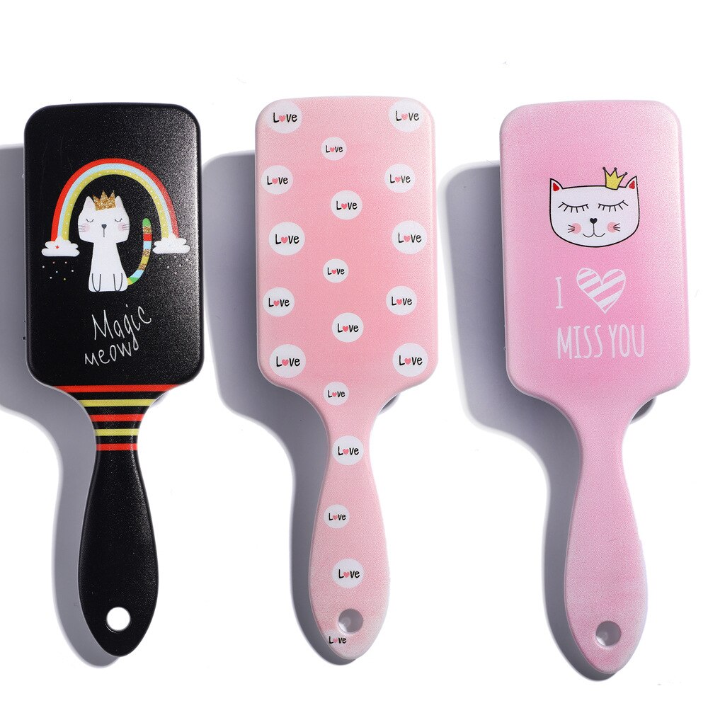 Cartoon printing comb bird cat cartoon hairdressing comb cute plastic comb ice cream air cushion comb