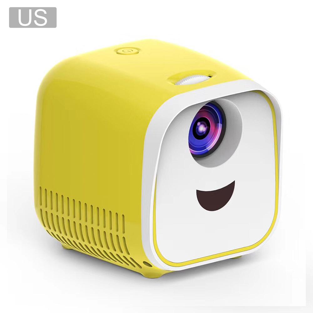 L1 mini-projectoren 1080p full hd led-filmprojectoren home theater videoprojectoren met hdmi-kabel voor usb tf tv laptop game: Een amerikaanse stekker