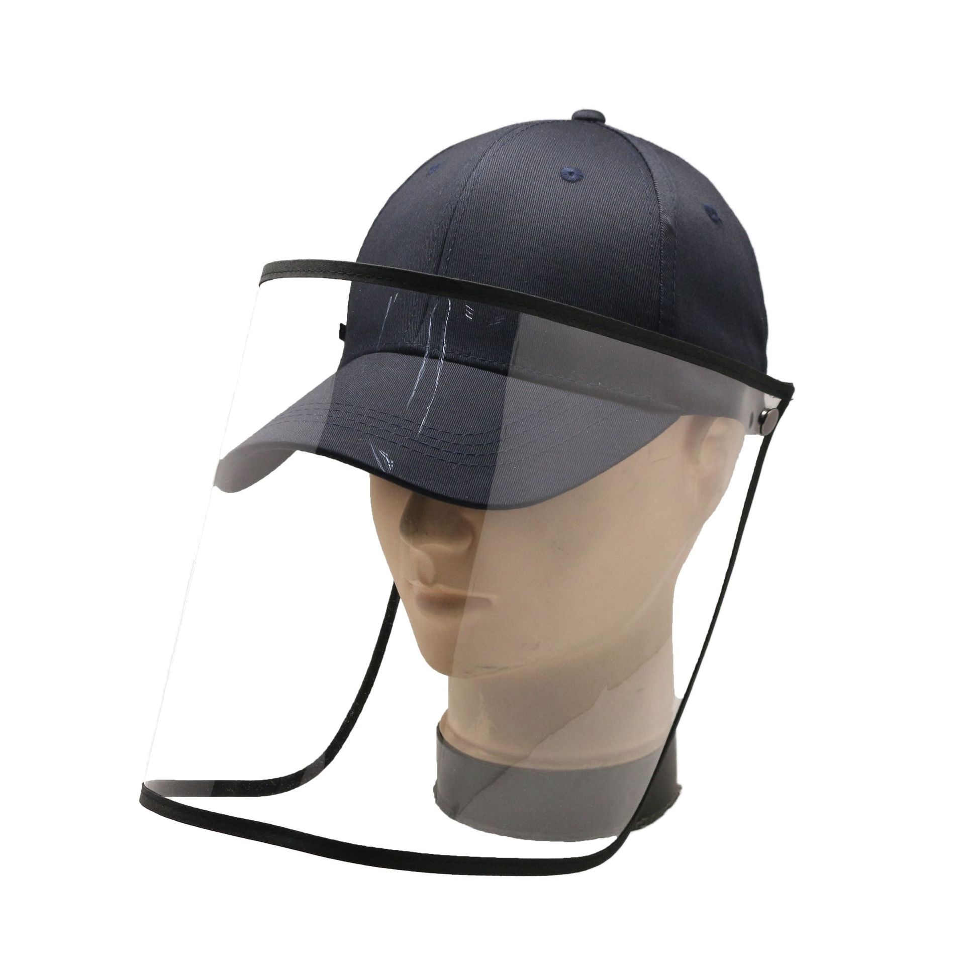 Anti-Speeksel Transparant Masker Beschermende Baseball Caps Verwijderbare Bescherming Gezicht Shield Hoeden Anti-Spitting Gezicht Cover Zon Caps