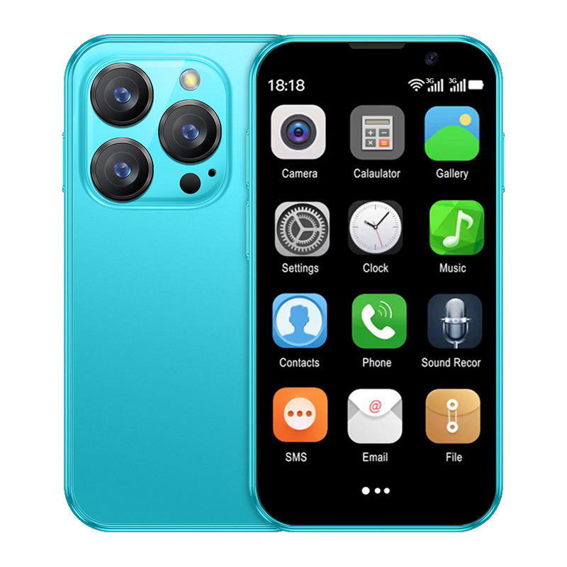 SERVO-Mini-Smartphone, 3,0-Zoll-HD-Anzeige, Android 9.0-praktisch, 2 GB + 16 GB, Gesicht-Entriegelung, 3G-Mobilfunk-GPS, kleine Smartphones: verrotten