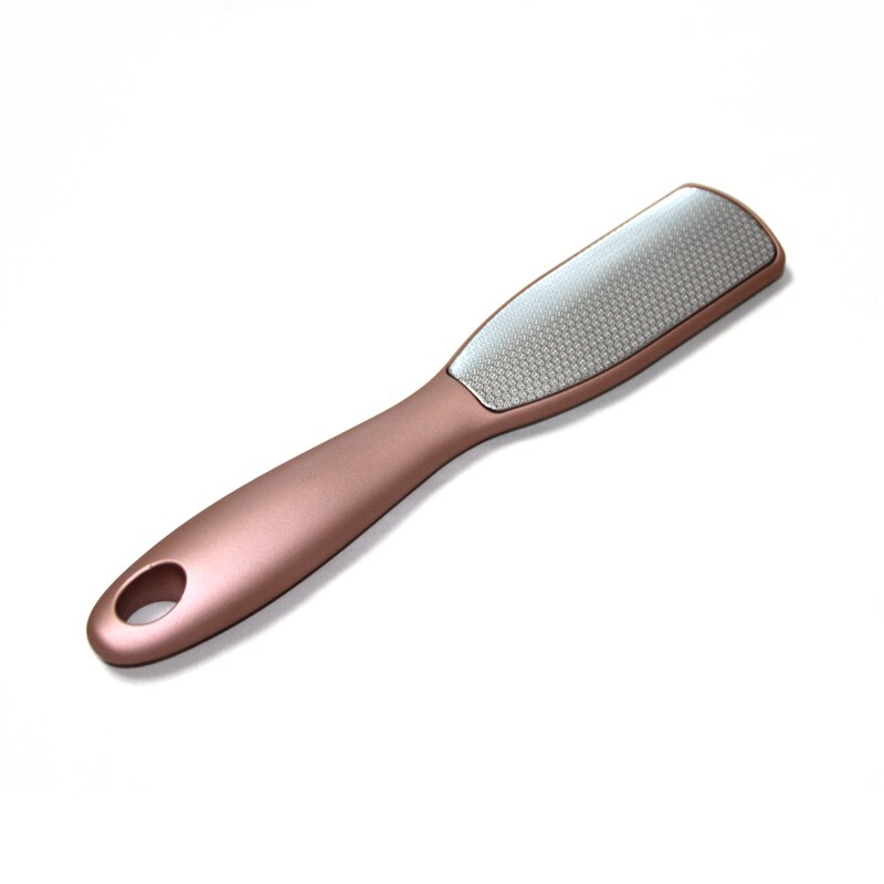 Dubbele Kanten 9.5 Inch Pedicure Eelt Remover Plastic Handvat Metalen Voet Bestand: Roze
