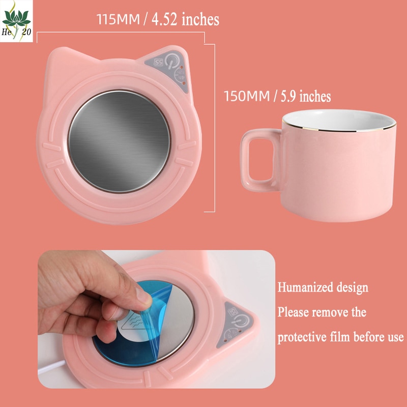 Nette Katze Kaffee Becher Wärmer Pad & Tassen Elektrische Leistung Tasse Wärmer Wärme Getränke Becher matt warm Halten Kaffee Tee elektrische Heizung Pad