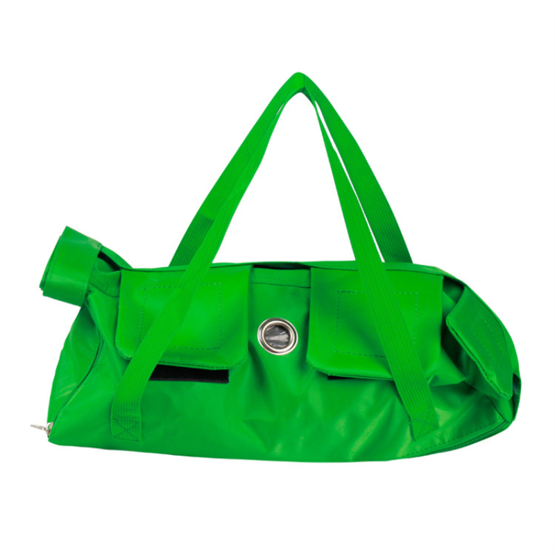 Pet Portable travel Out Bag hospital soft Foldable Cat Backpack Cat Bag Scratching Special Fixed Cat nail injection Bag: L / green