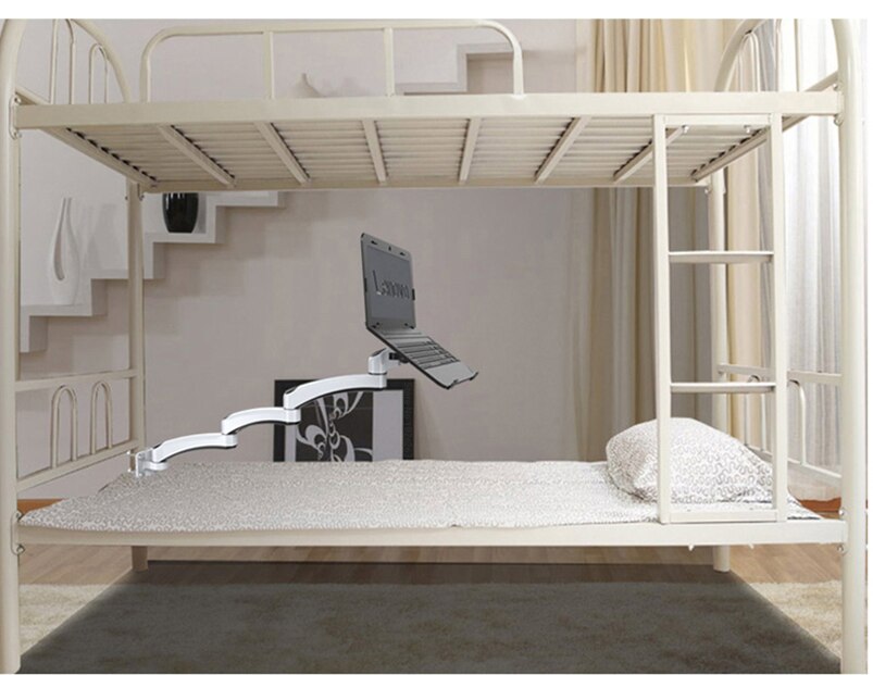 Ultra Long Arm Aluminum Alloy Full Motion Wall Mount Laptop Holder Bed Pole Mount Laptop Stand Arm Monitor Holder