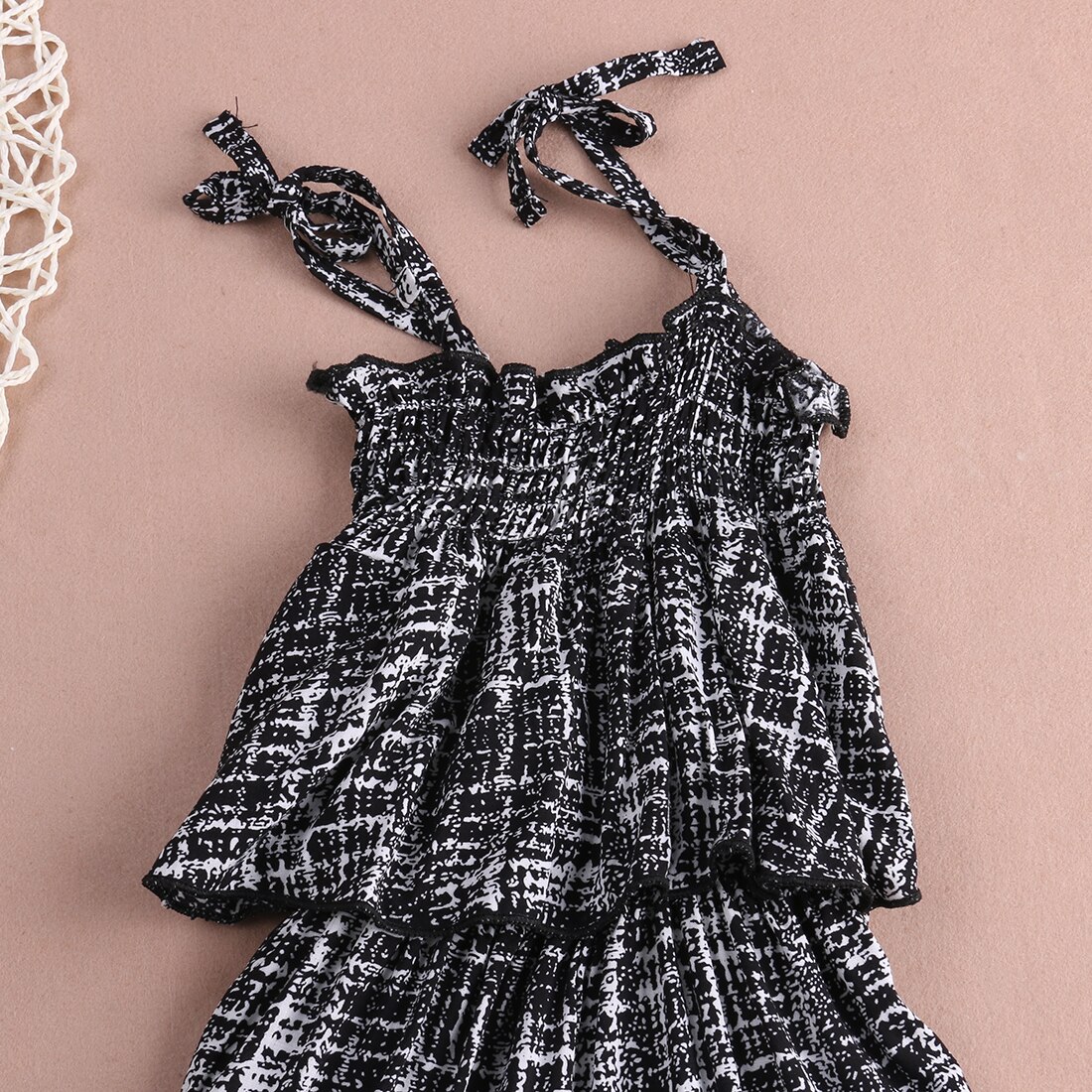 Alla Moda per Bambini Del Bambino Delle Ragazze Backless Tute E Salopette Senza Maniche Pagliaccetto Della Tuta Playsuit Abbigliamento 2-7Y